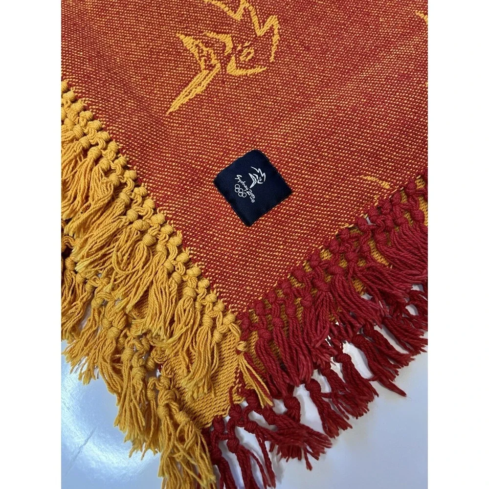 Linen House 2000 Sydney Olympic Tassel Throw Tapestry Weave Blanket /100% Cotton